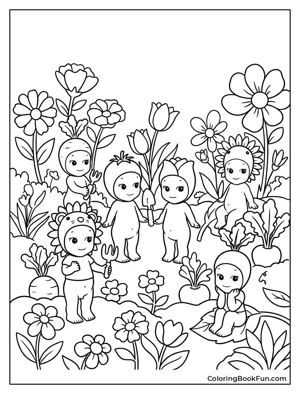 Sonny Angels Playing in Garden
