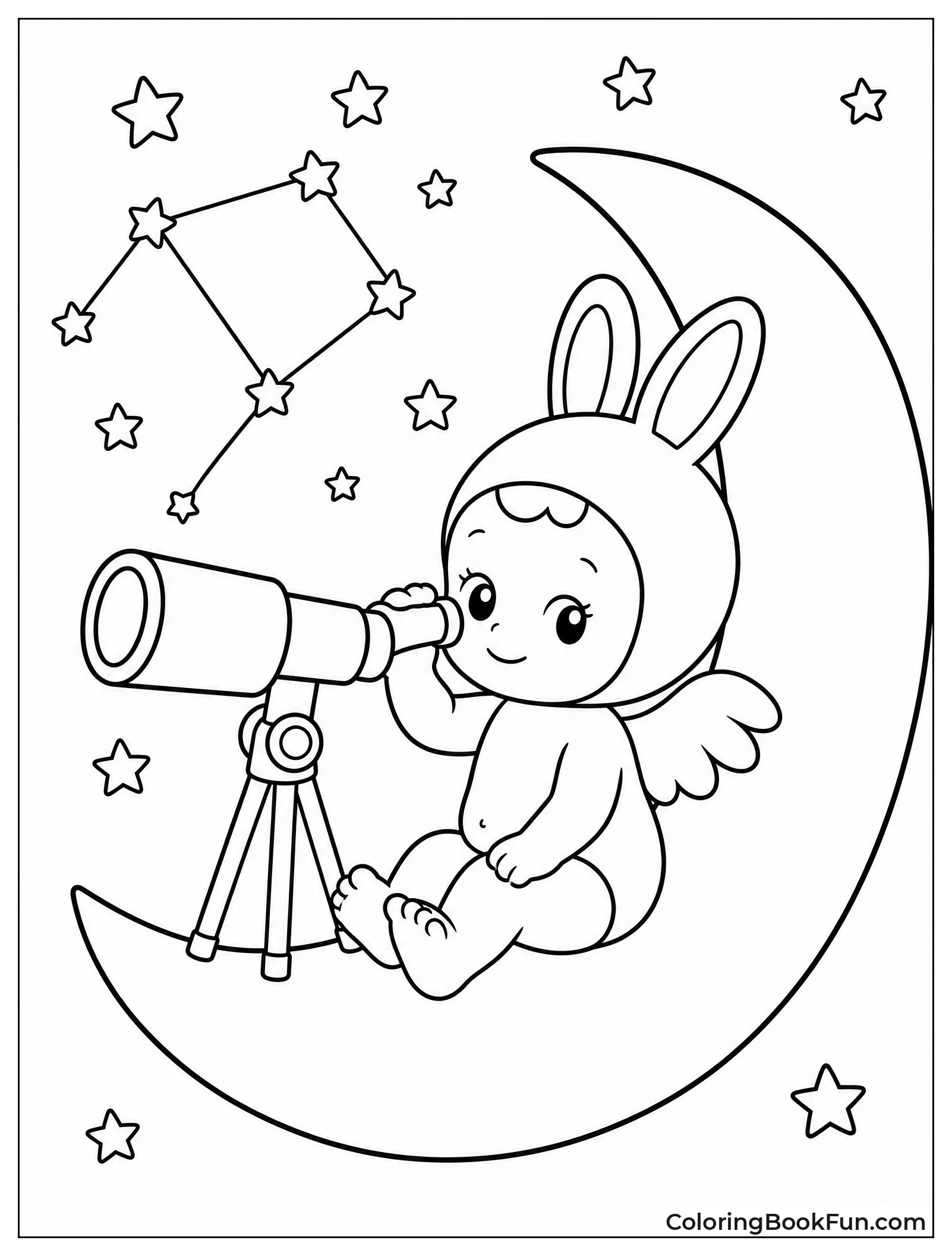 Sonny Angel on Crescent Moon