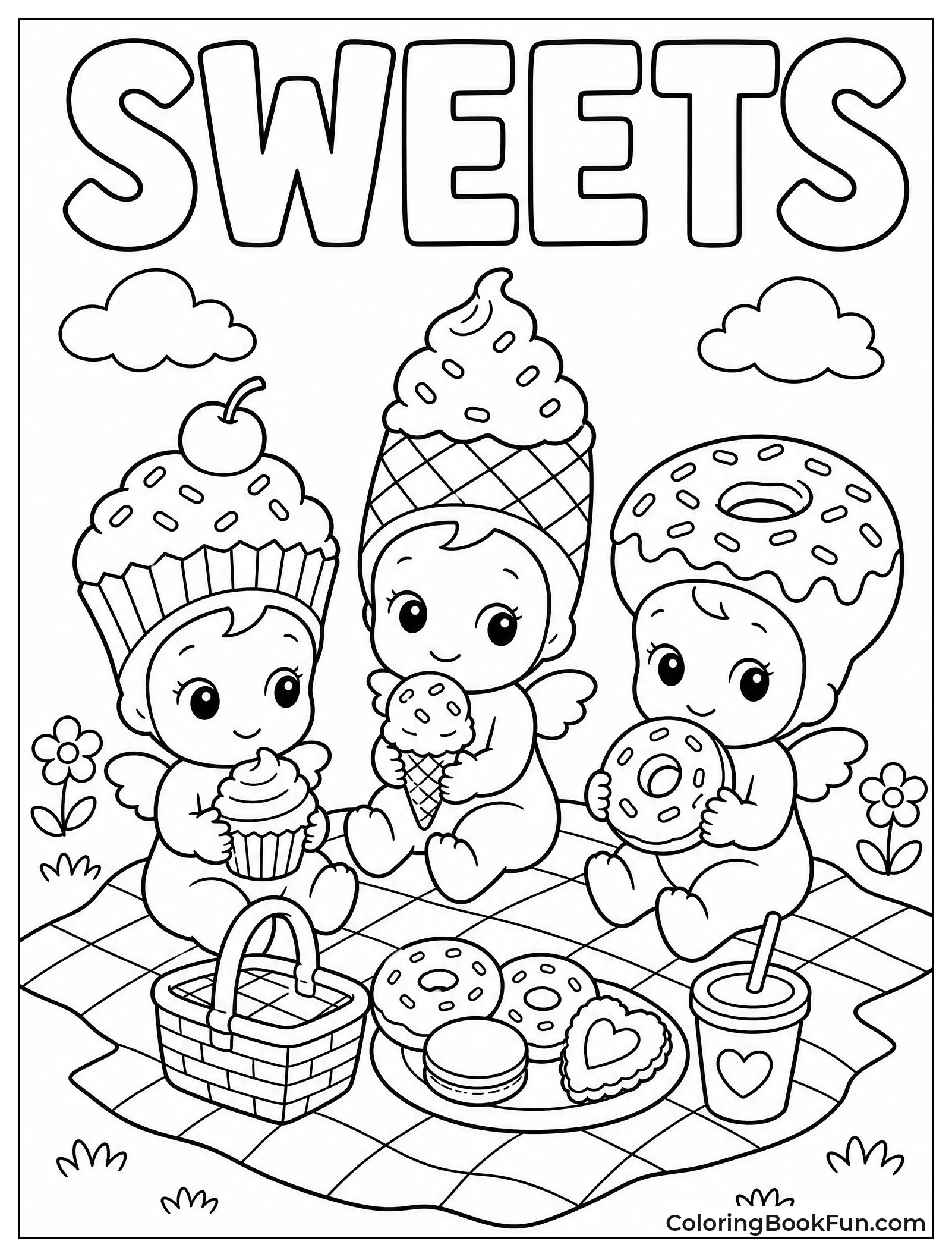 Sonny Angels Picnic with Sweets Hats