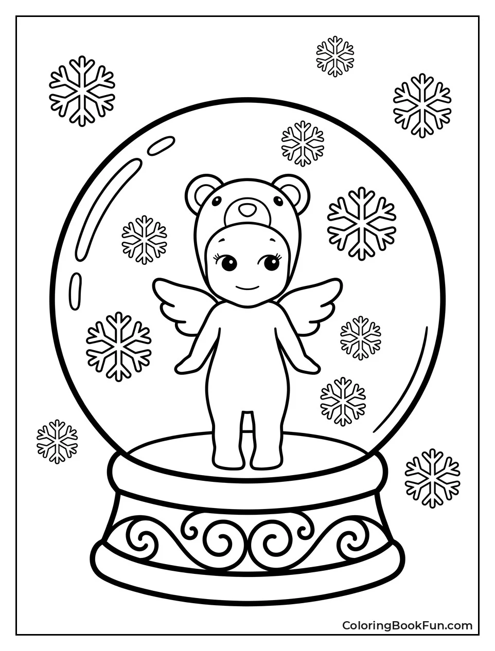 Sonny Angel inside Snow Globe
