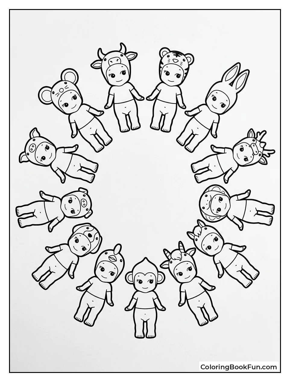 Zodiac Sonny Angels in Circle