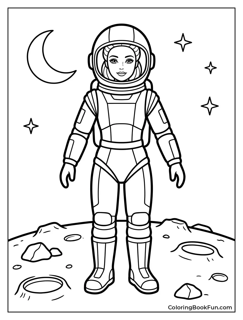 Space Explorer Doll on Moon