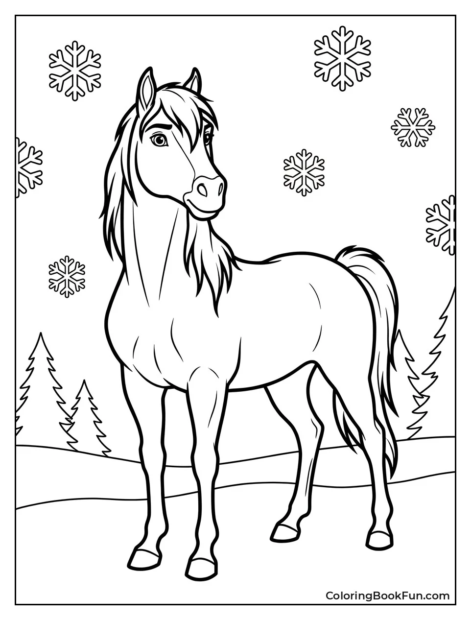 Spirit Standing in Falling Snow