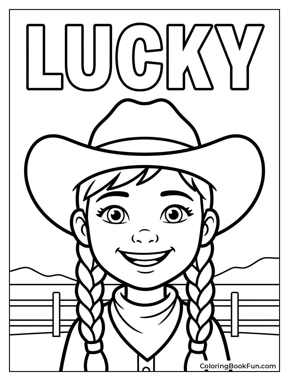Lucky Smiling in Cowboy Hat