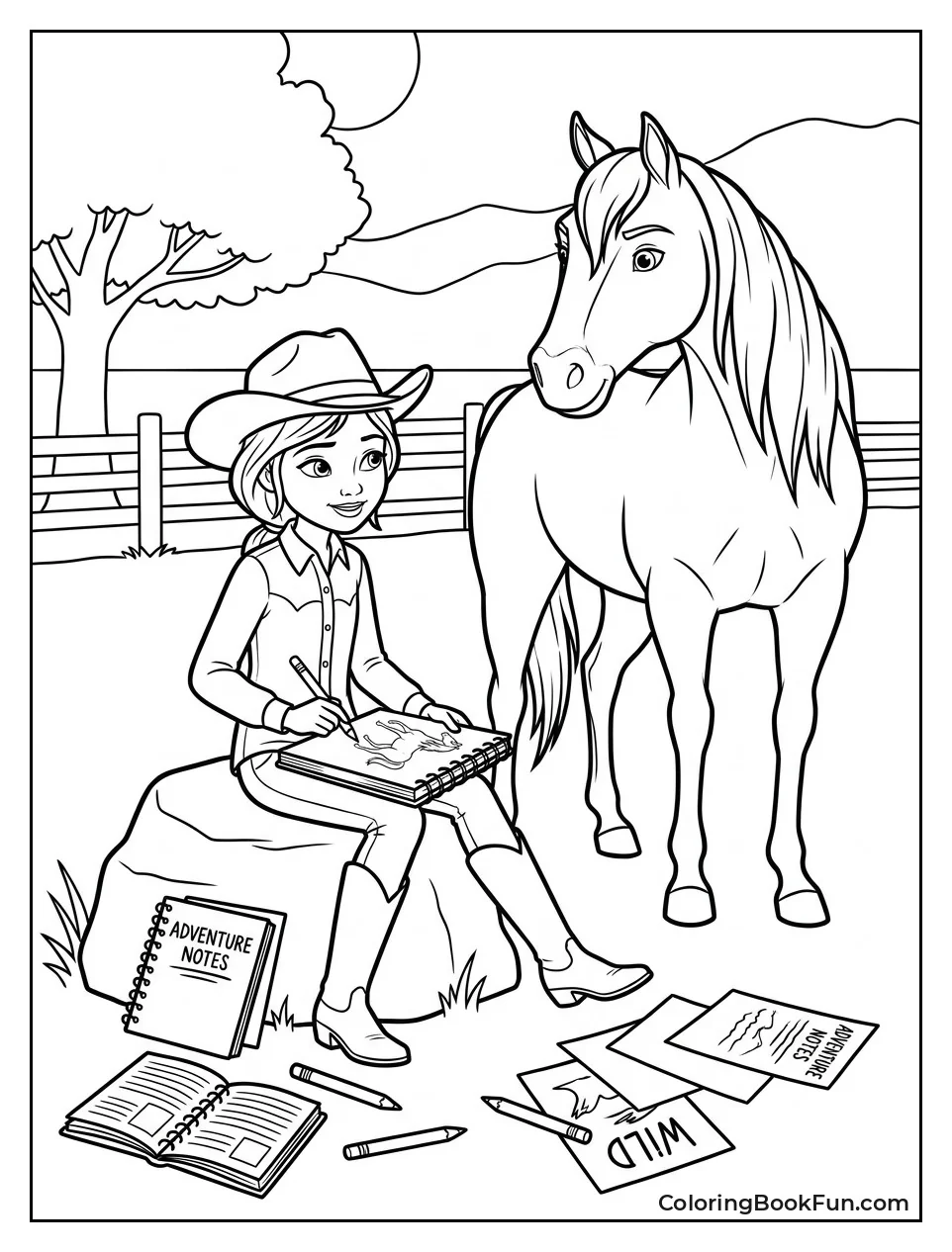 Lucky Sketching Spirit in Journal