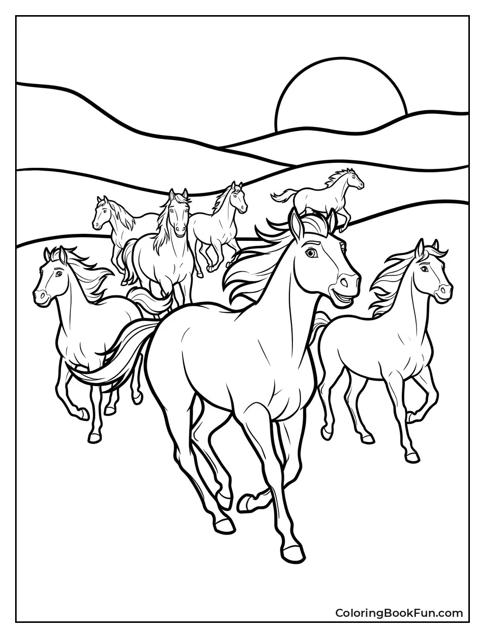 Spirit Running with Mustang Herd
