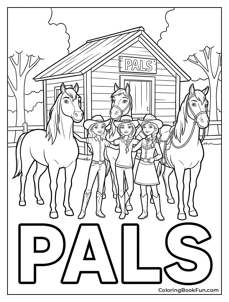 Pals Posing with Their Horses