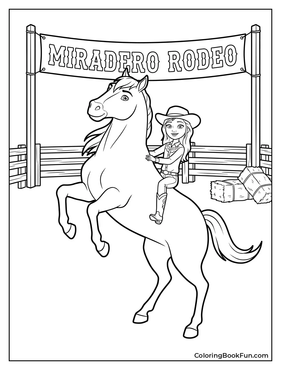 Lucky Performing Rodeo Trick