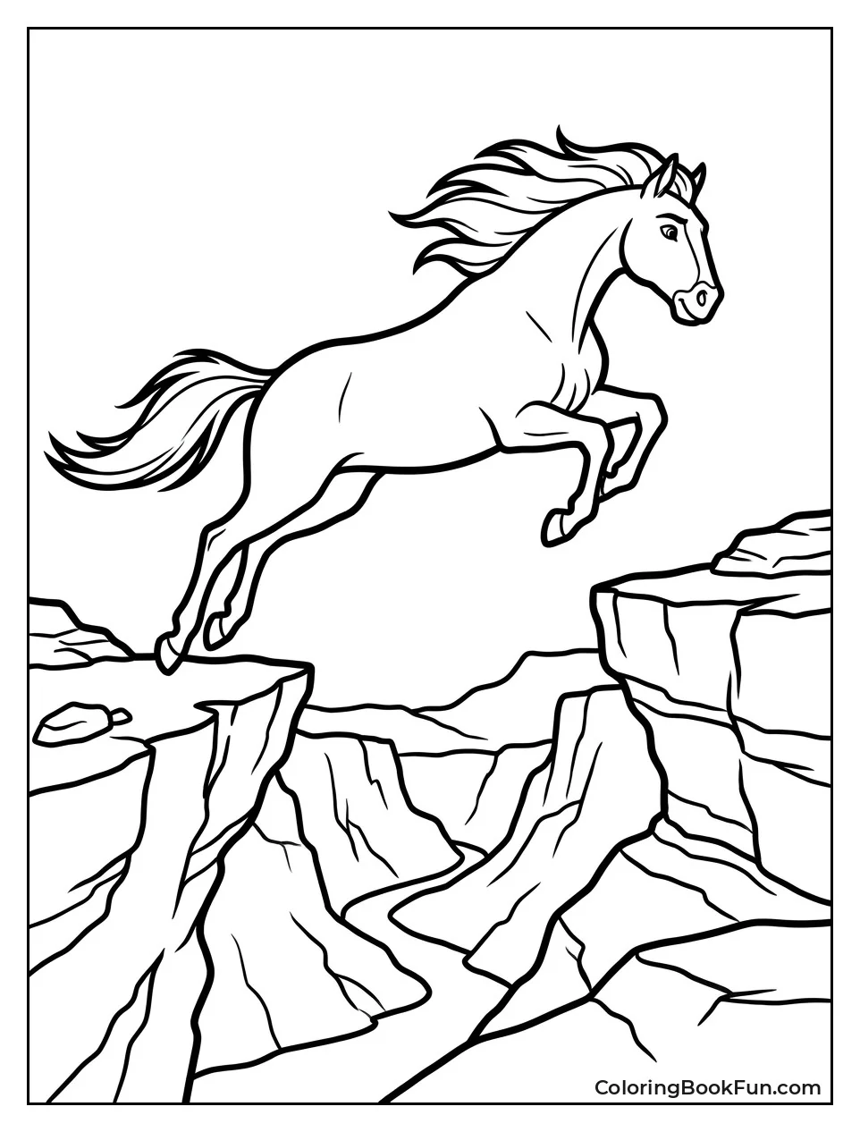 Spirit Leaping Across Rocky Canyon