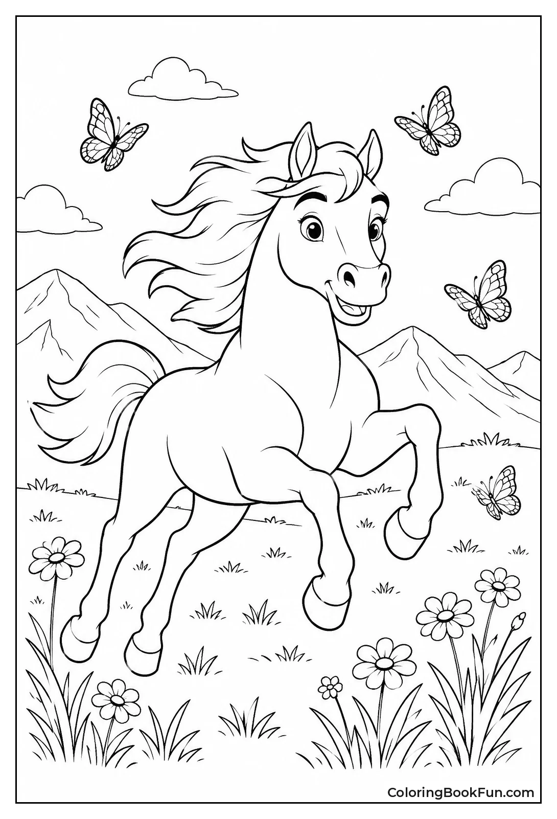 Young Spirit Playing with Butterflies
