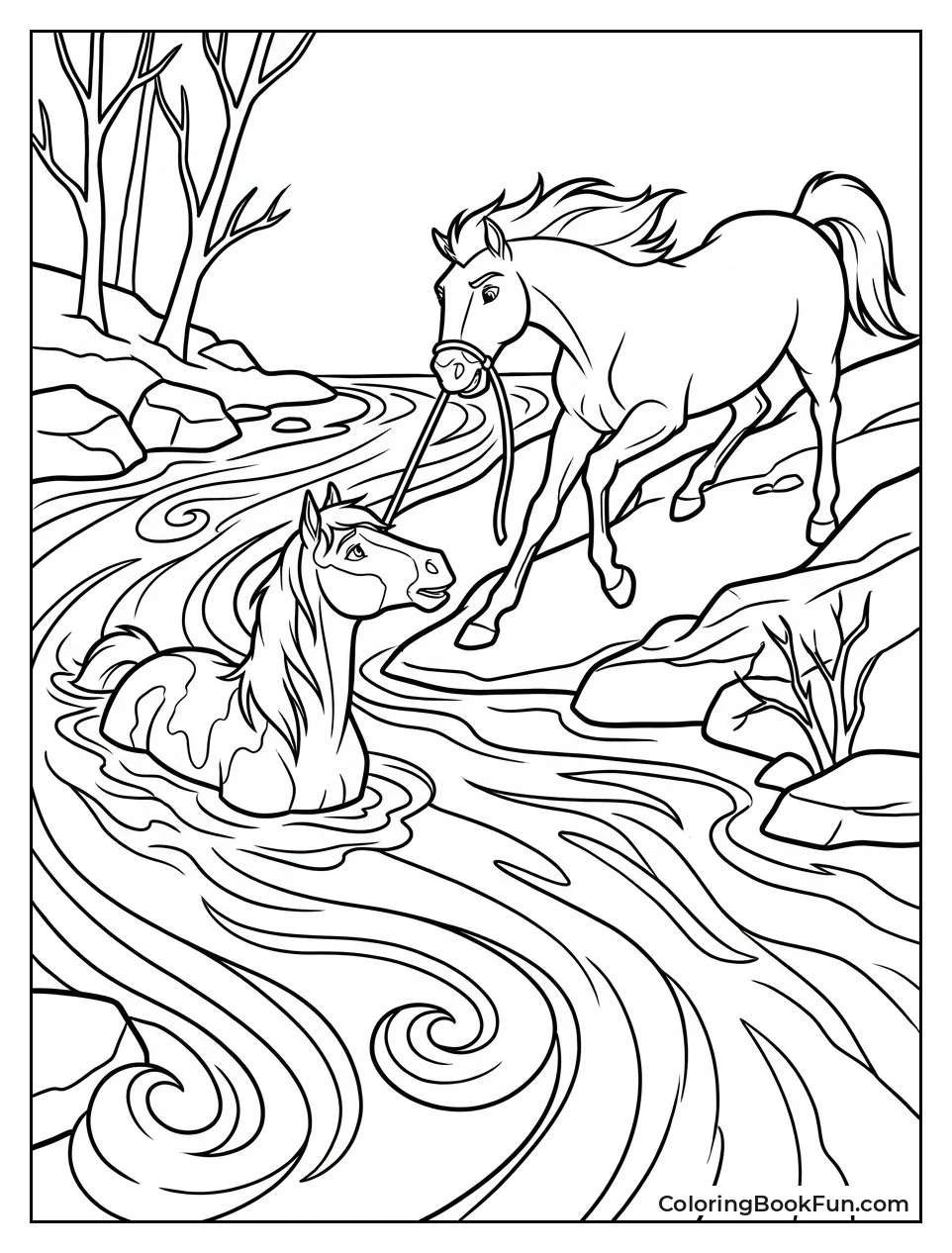 Spirit Rescuing Rain from River