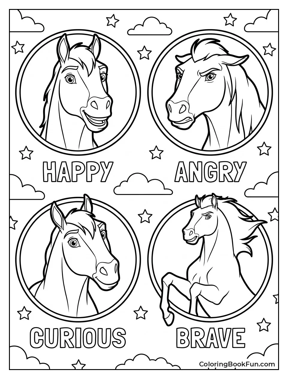 Spirit Showing Different Expressions