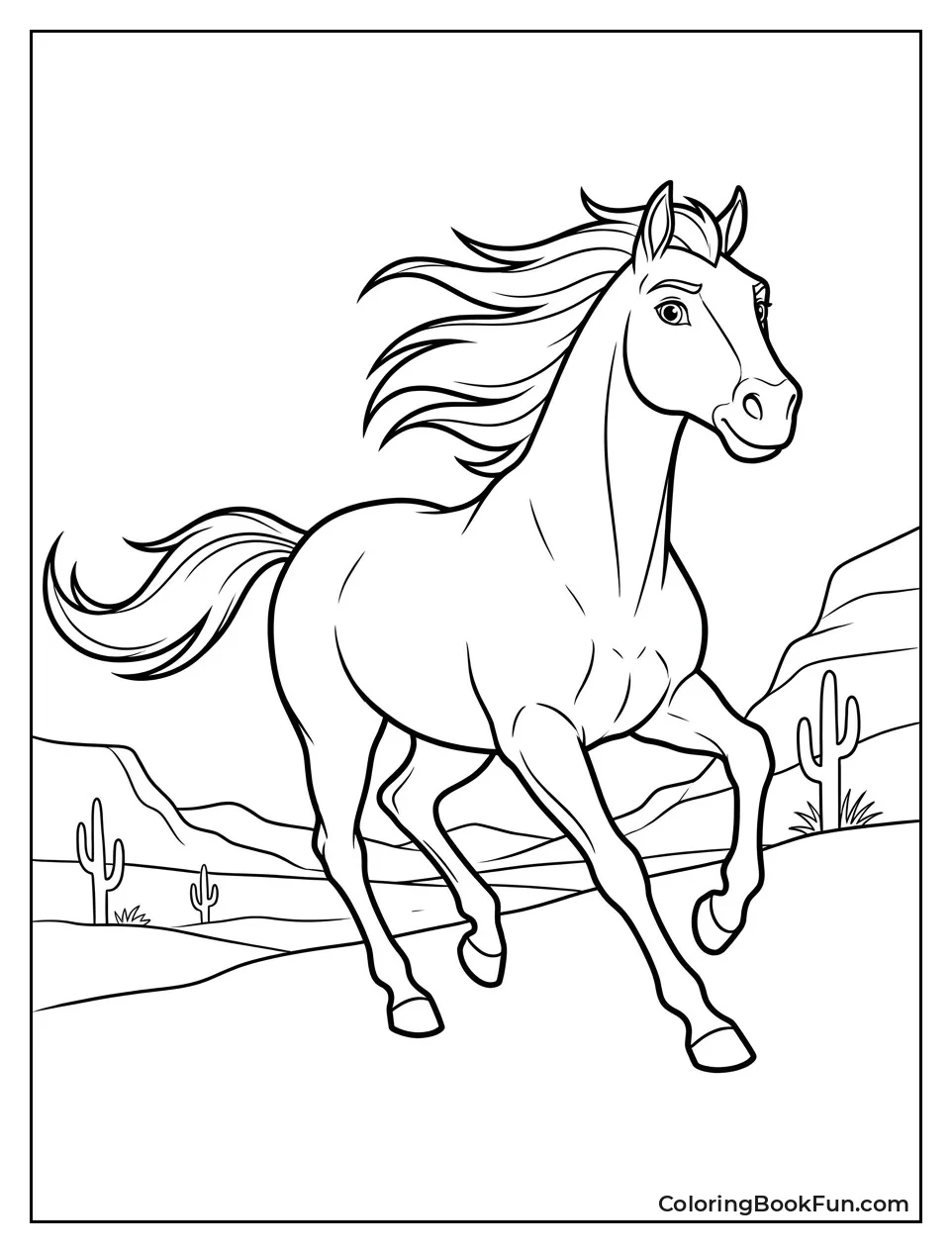 Spirit the Mustang Running Wild