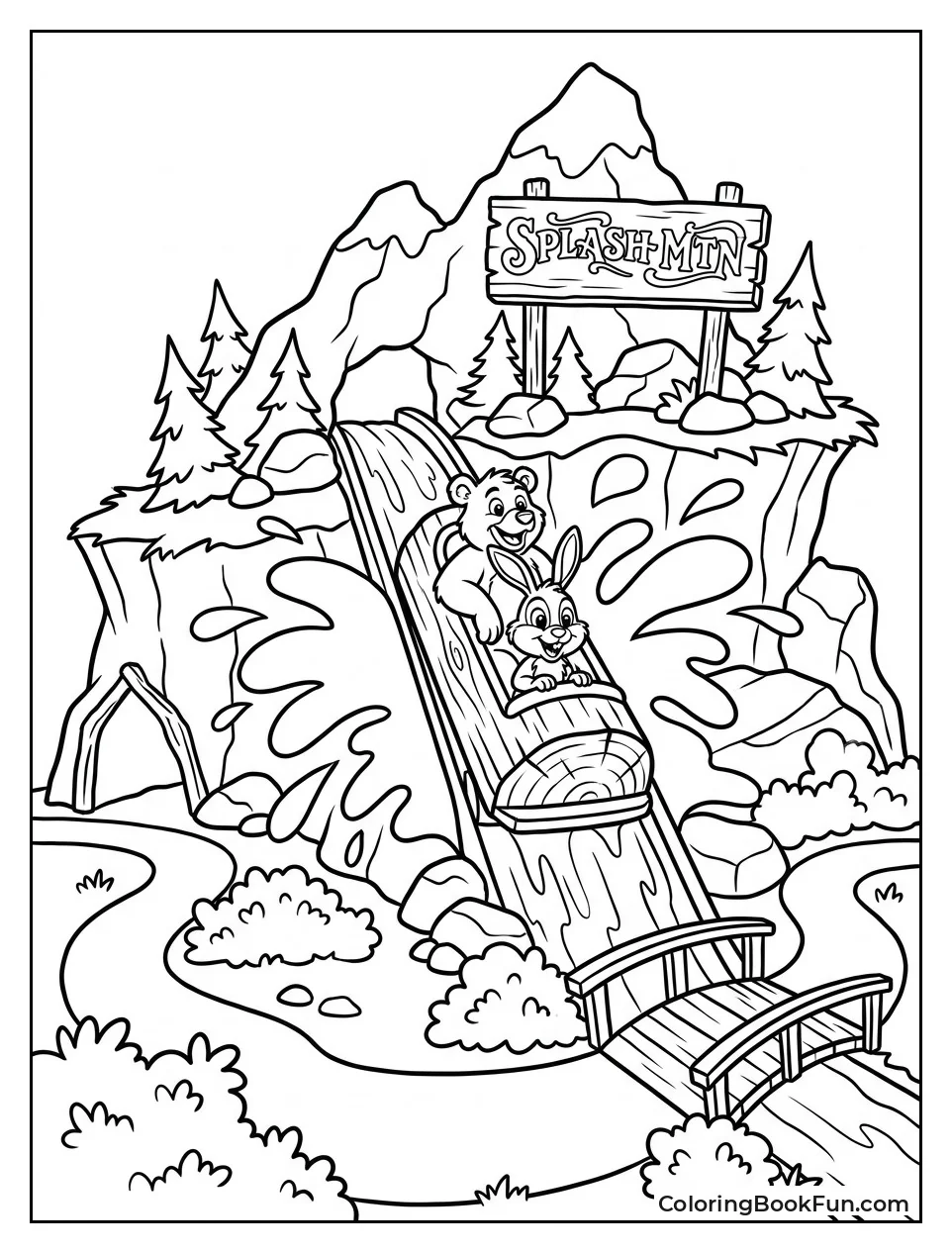 Boat Splashes Down the Mountain