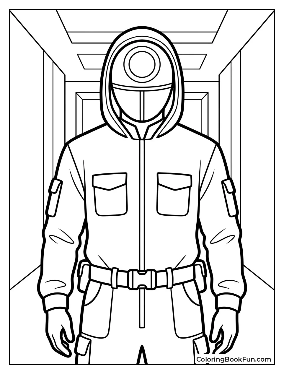 Pink Soldier Wearing Circle Mask