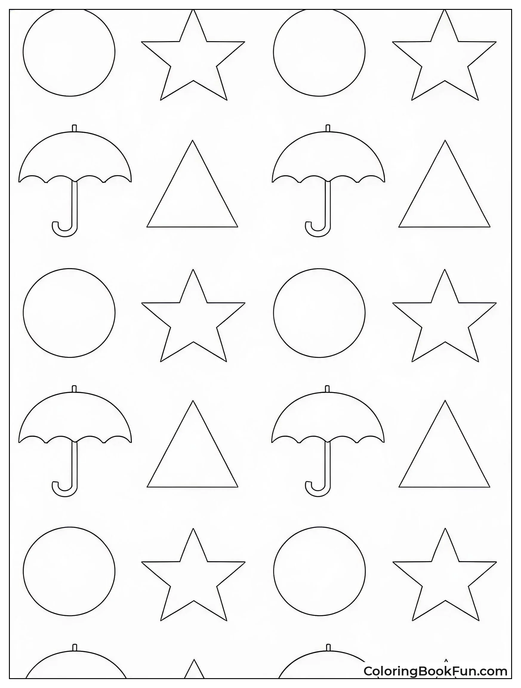Repeating Pattern of Dalgona Shapes