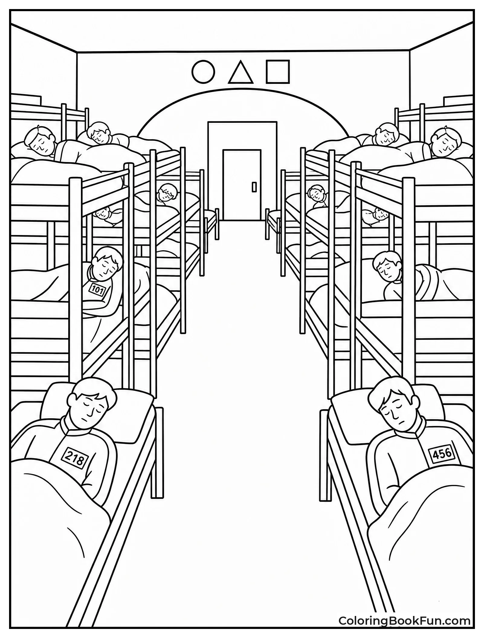 Players Sleeping in Bunk Beds