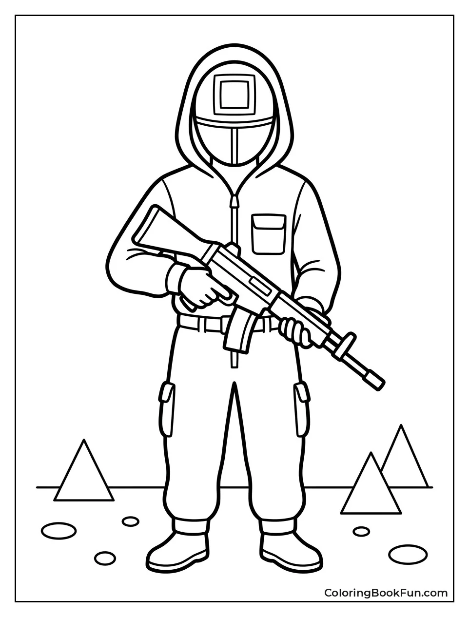 Pink Guard with Square Mask