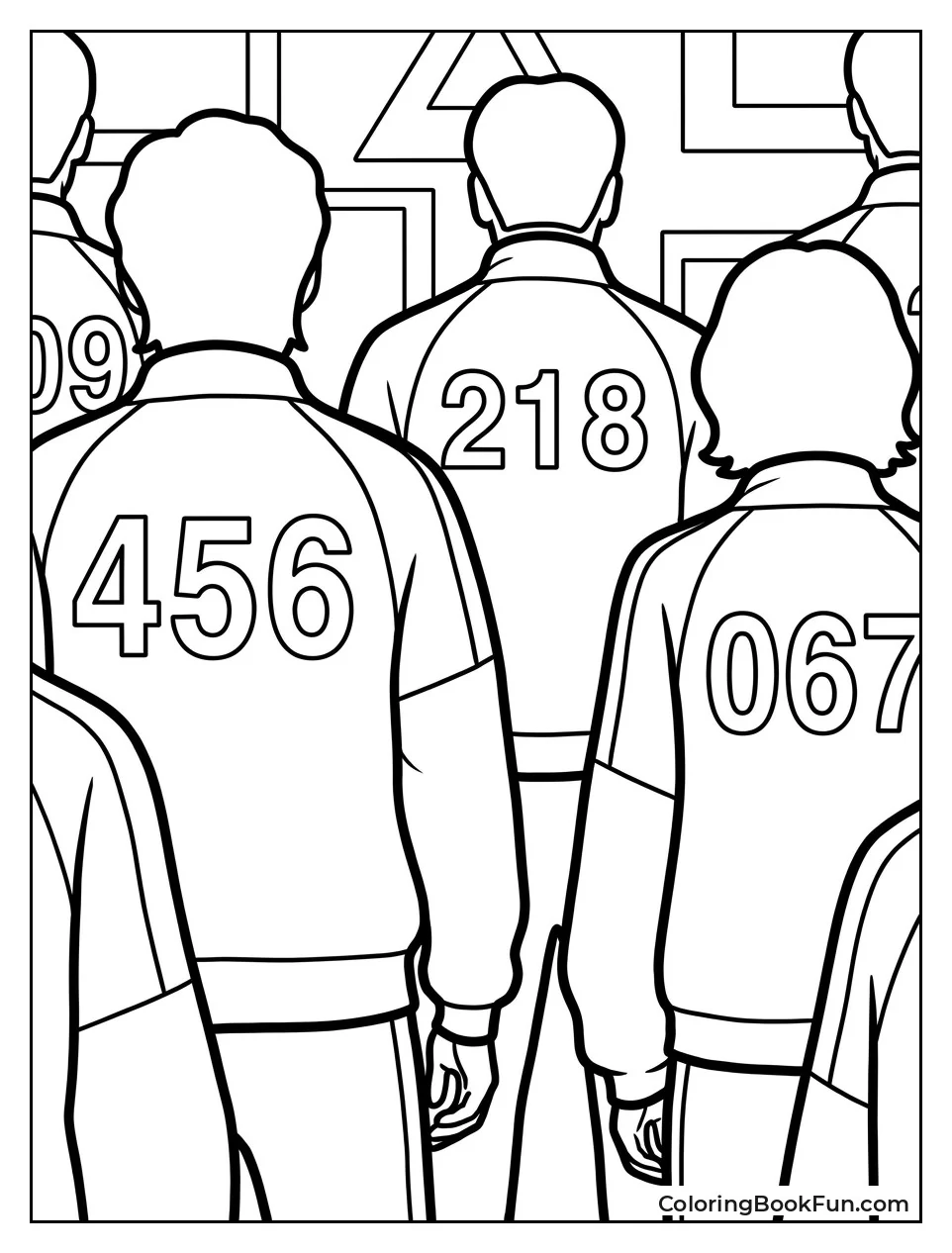 Close-up of Player Numbers