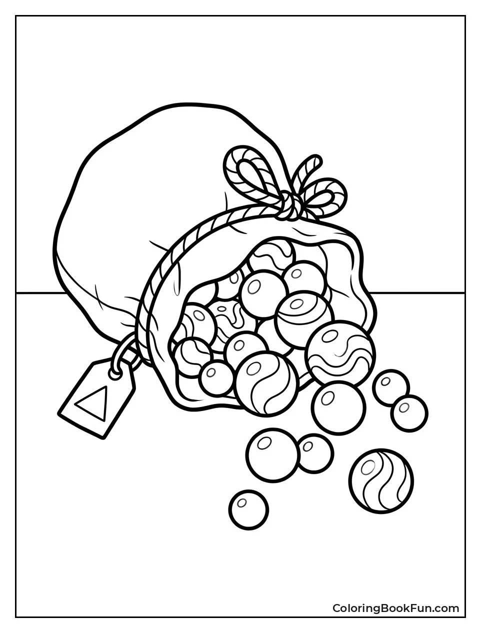 Pouch Spilling Marbles Everywhere