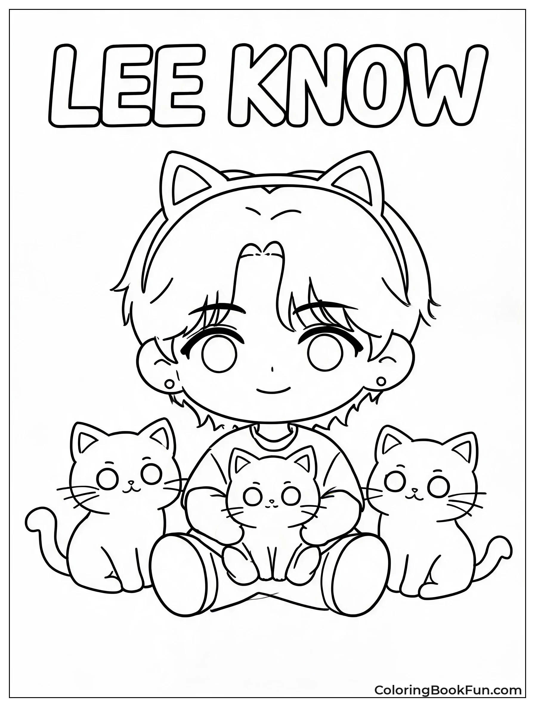 Lee Know with Cute Cats