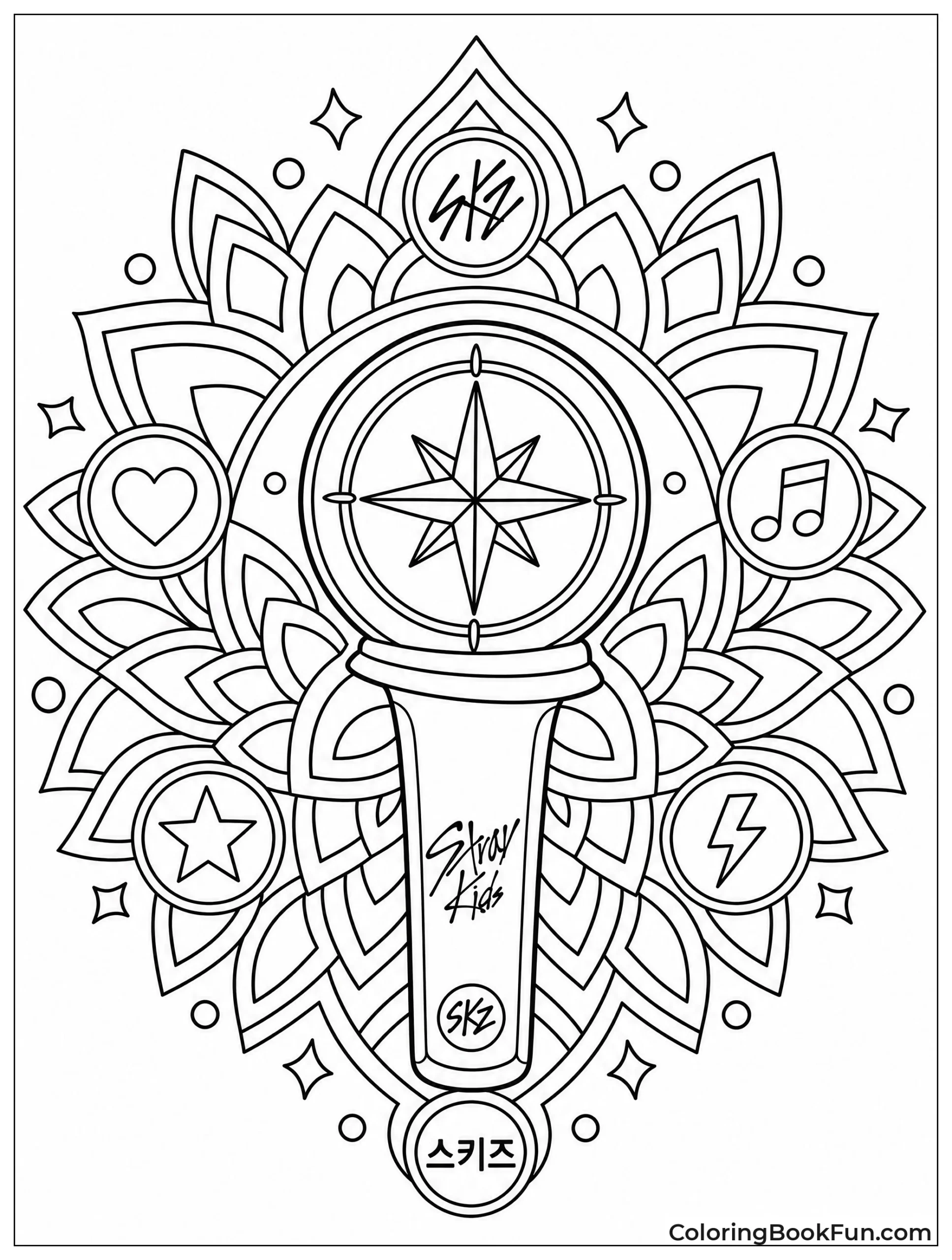 Compass Lightstick in Mandala
