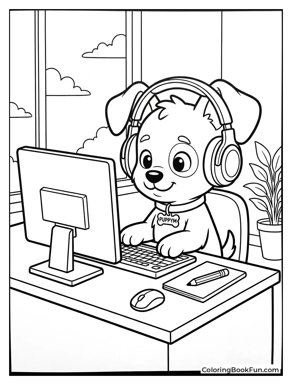 PuppyM Using Computer