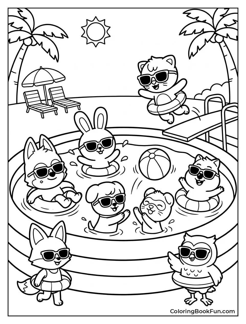 SKZOO Swimming in Pool