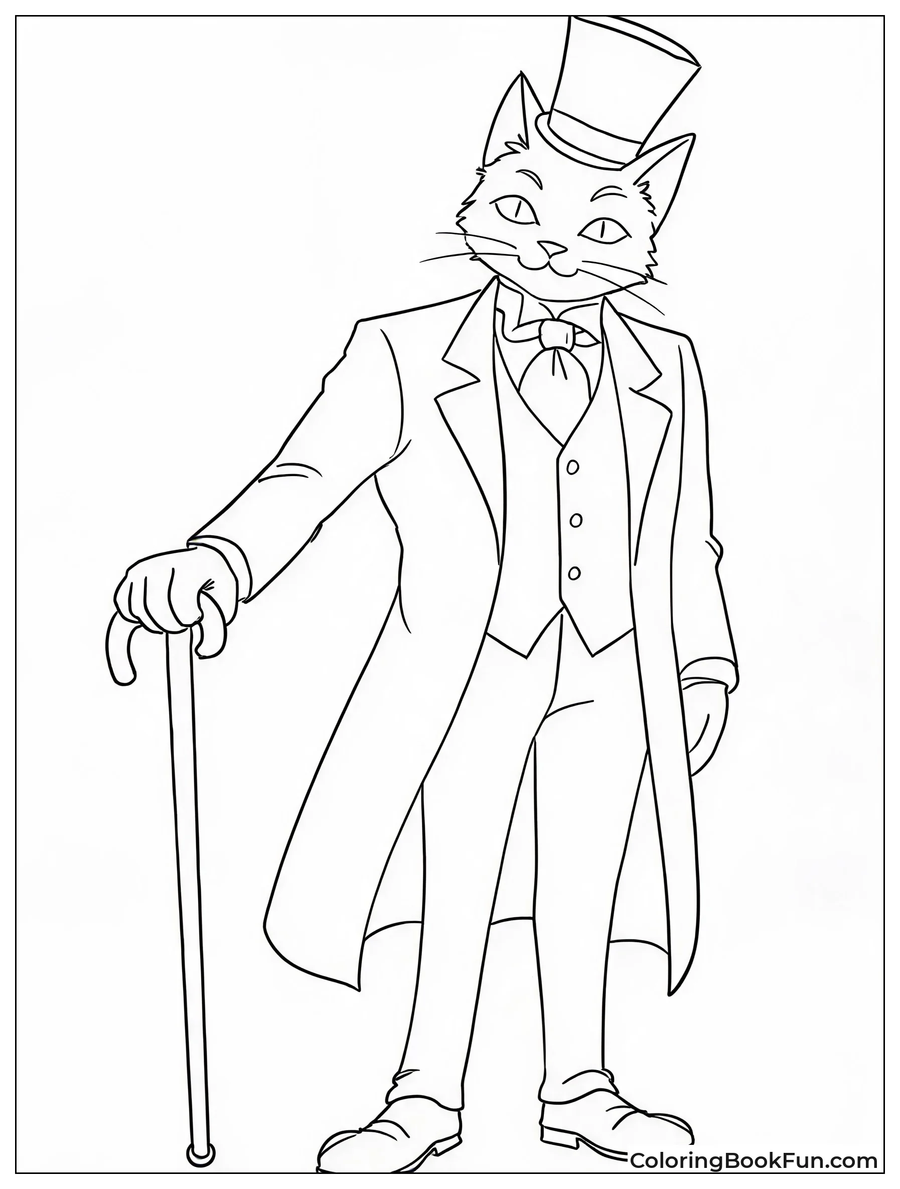 Baron Standing with His Cane