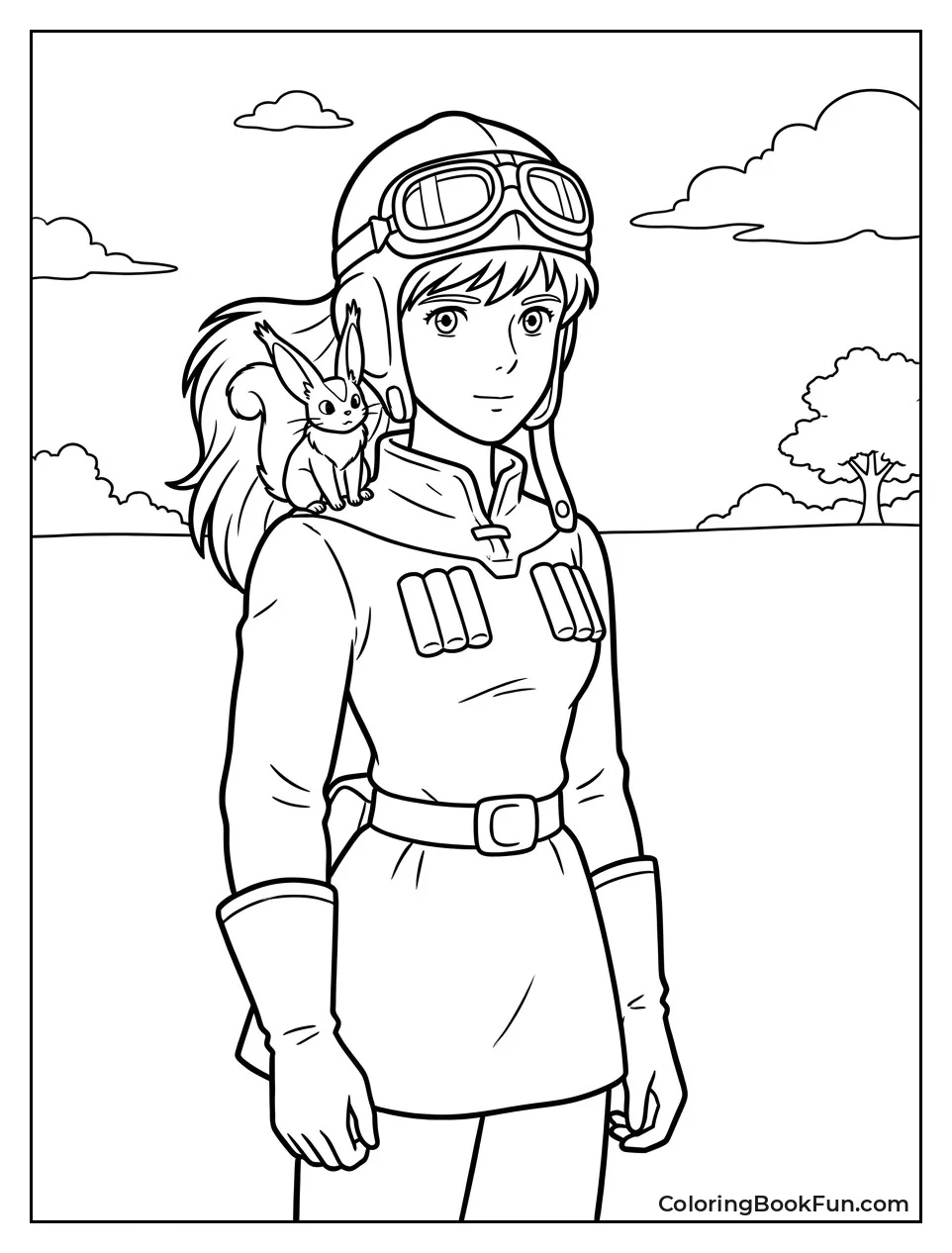 Nausicaä with Teto on Shoulder