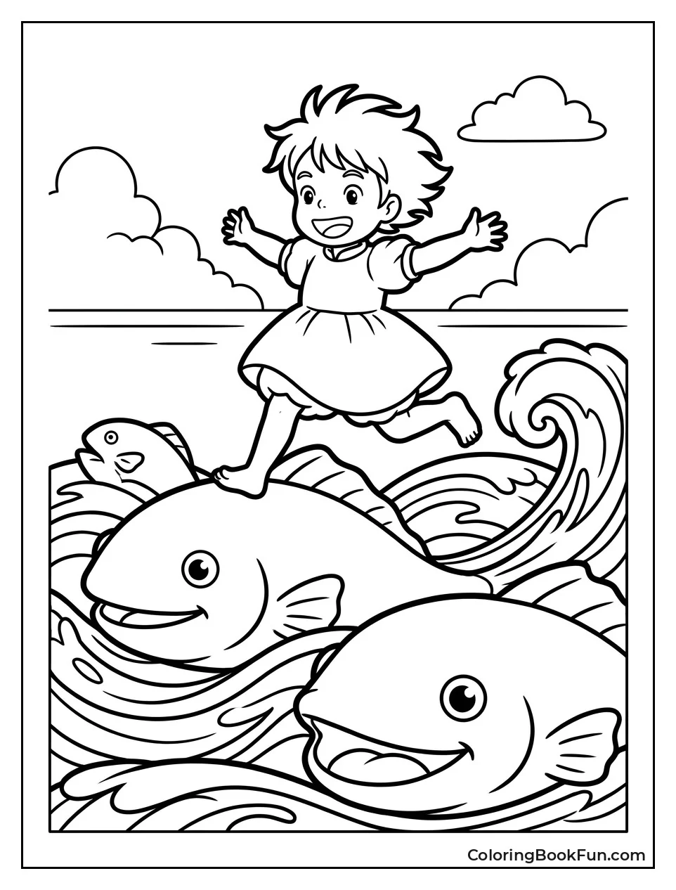 Ponyo Running on Giant Waves