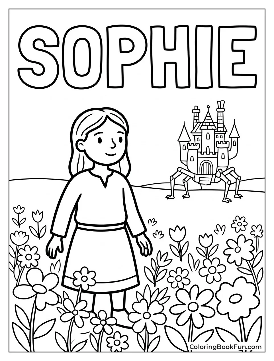 Sophie Standing in Flower Field