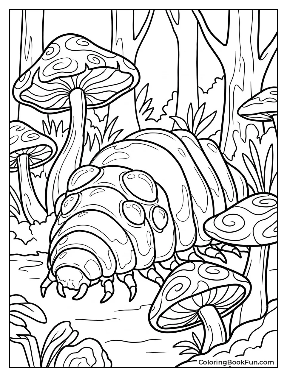 Ohmu Crawling Through Glowing Fungi
