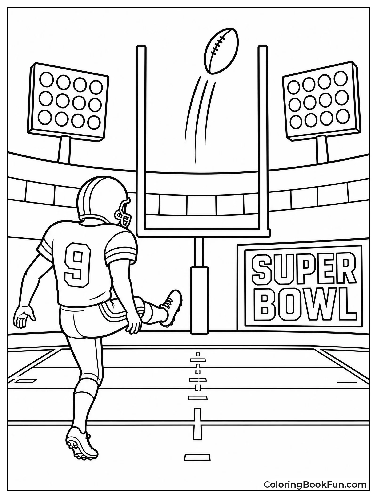Kicker Sends Ball Through Uprights