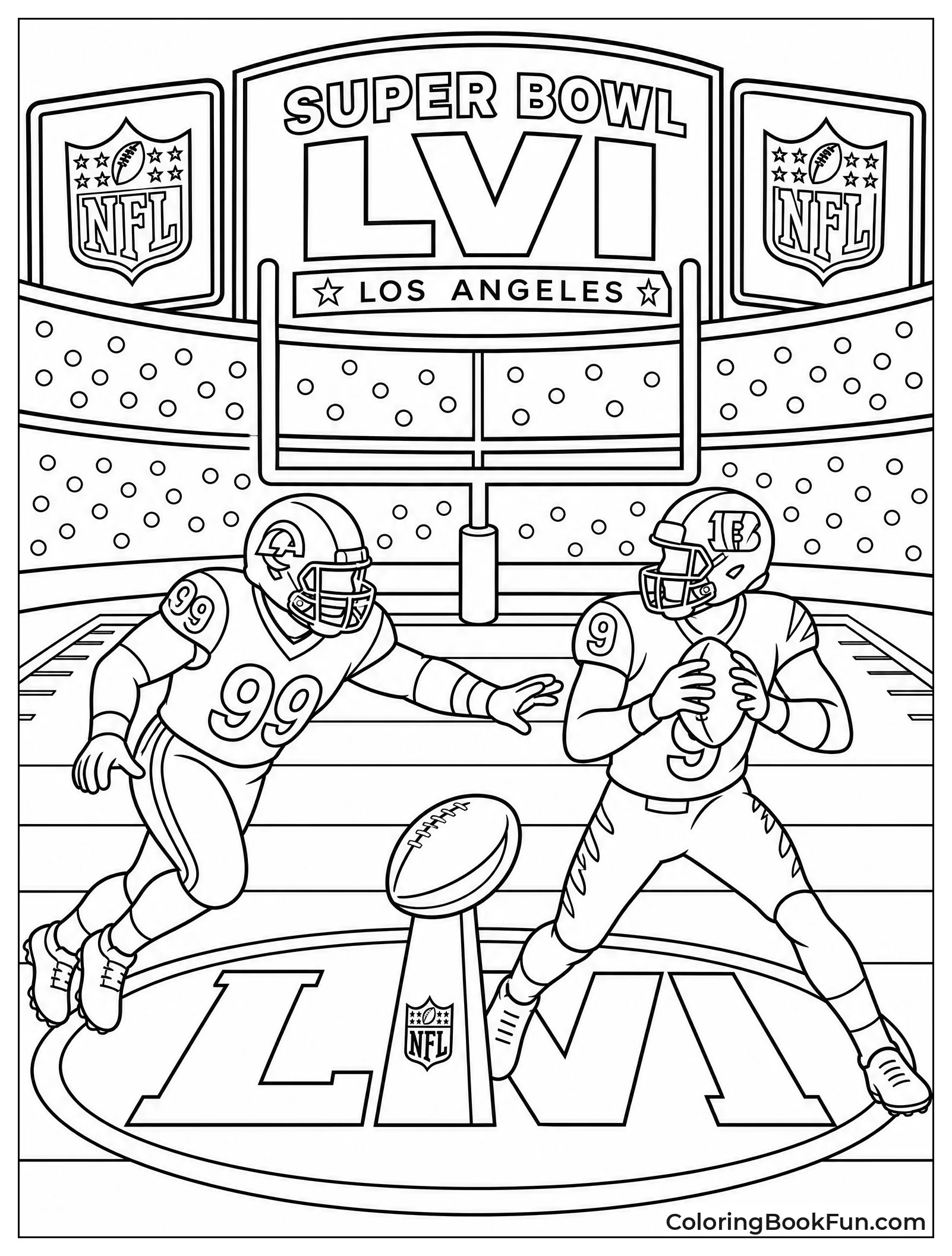 Players Compete in Super Bowl Game