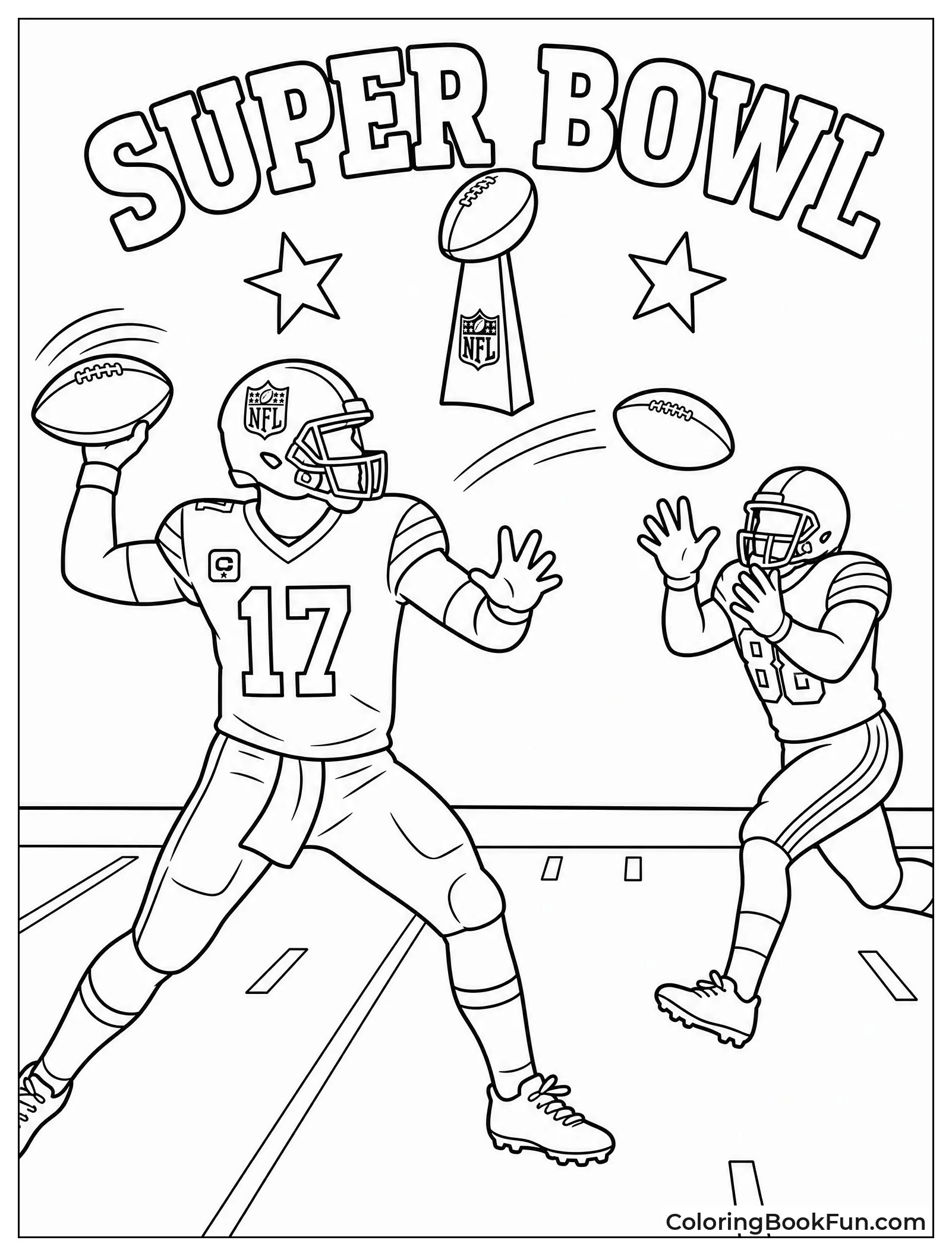 Quarterback Throws Ball Downfield