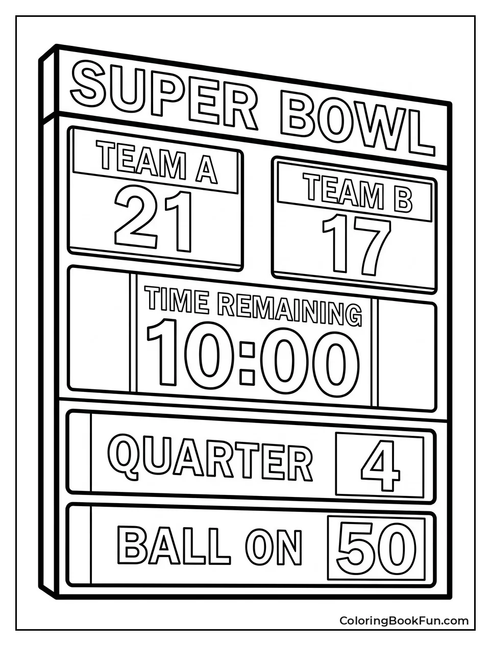 Scoreboard Shows Team Scores