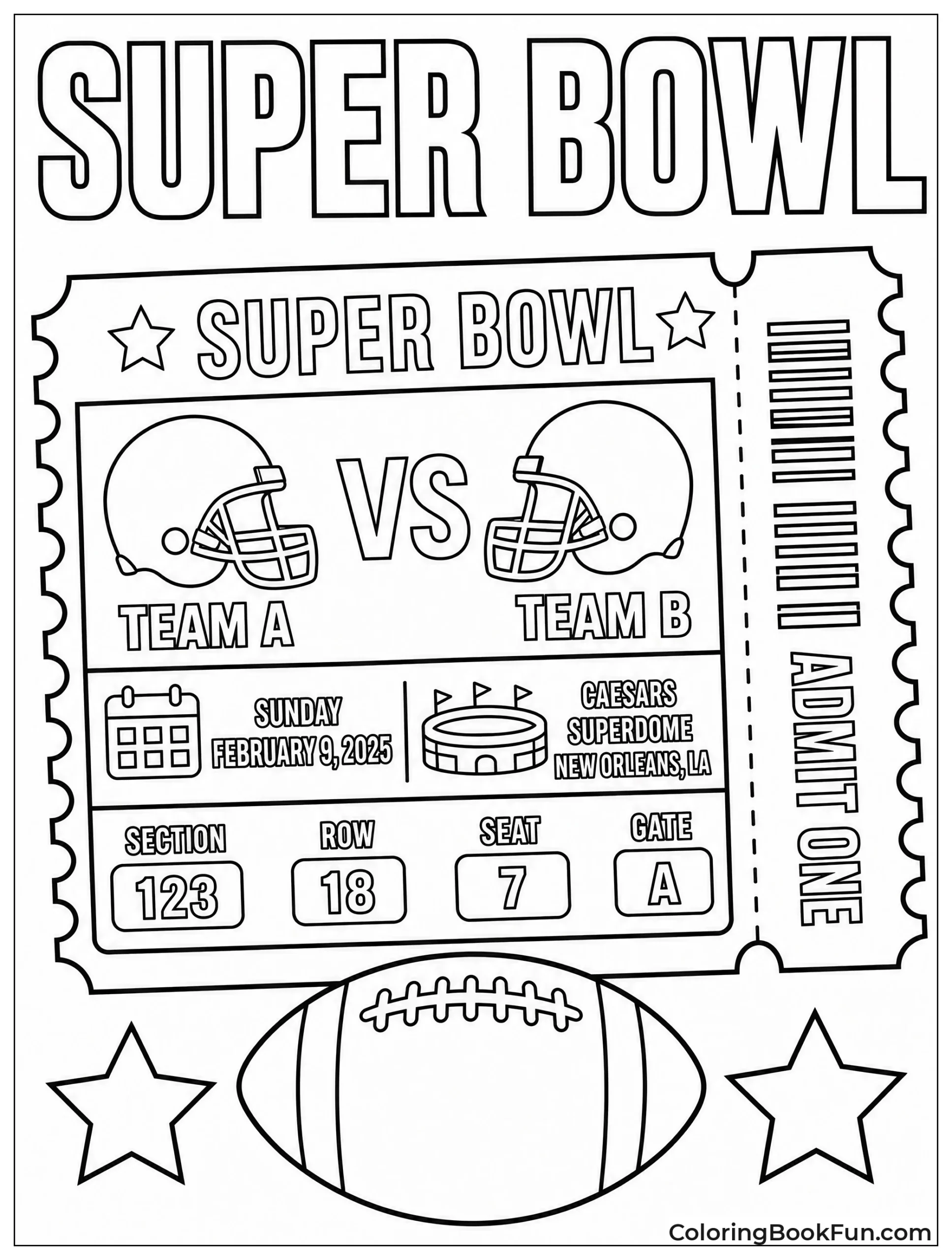 Classic Super Bowl Ticket Stub
