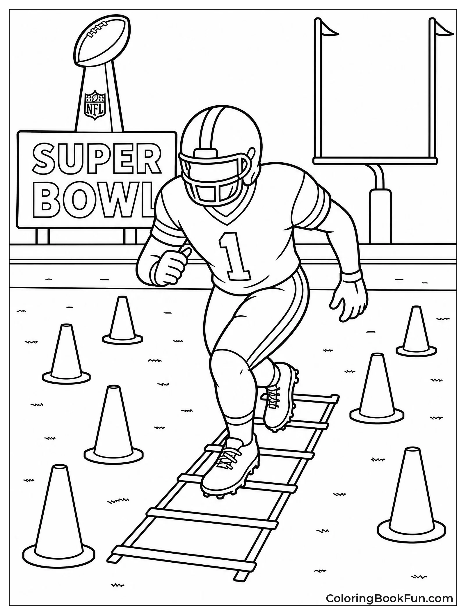 Athlete Weaves Through Orange Cones