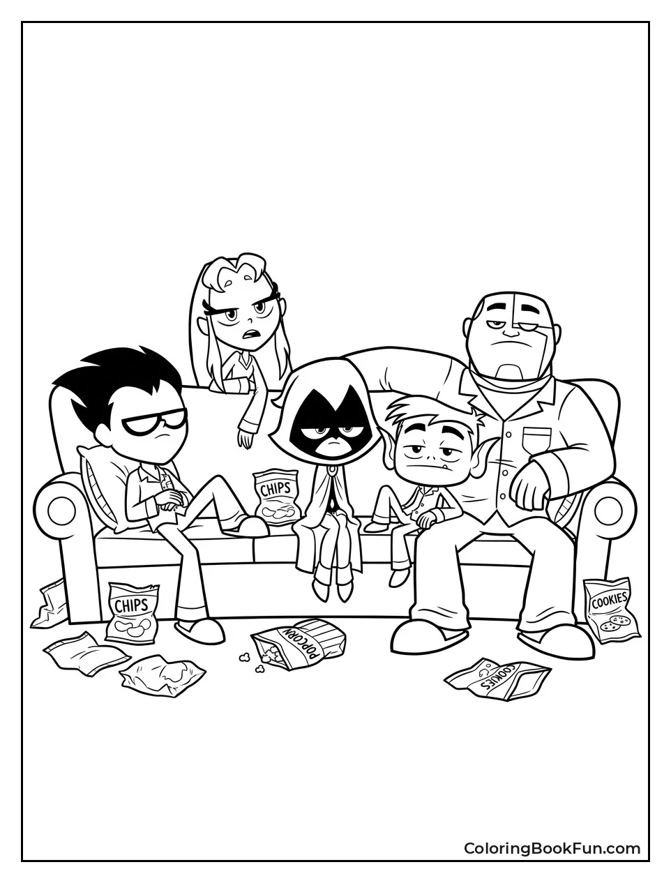 Titans Lounging On Couch