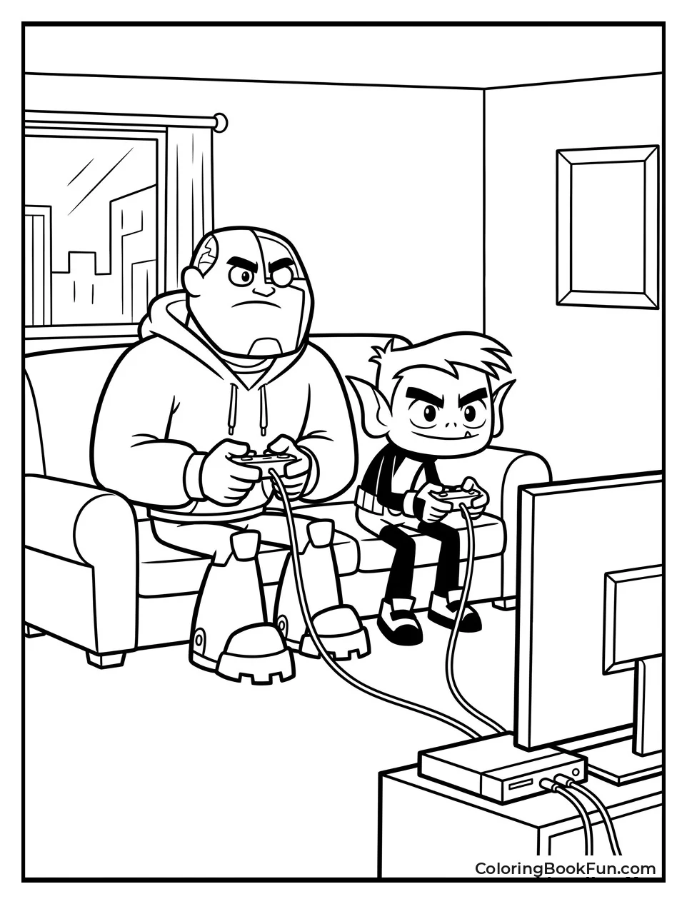 Cyborg And Beast Boy Gaming