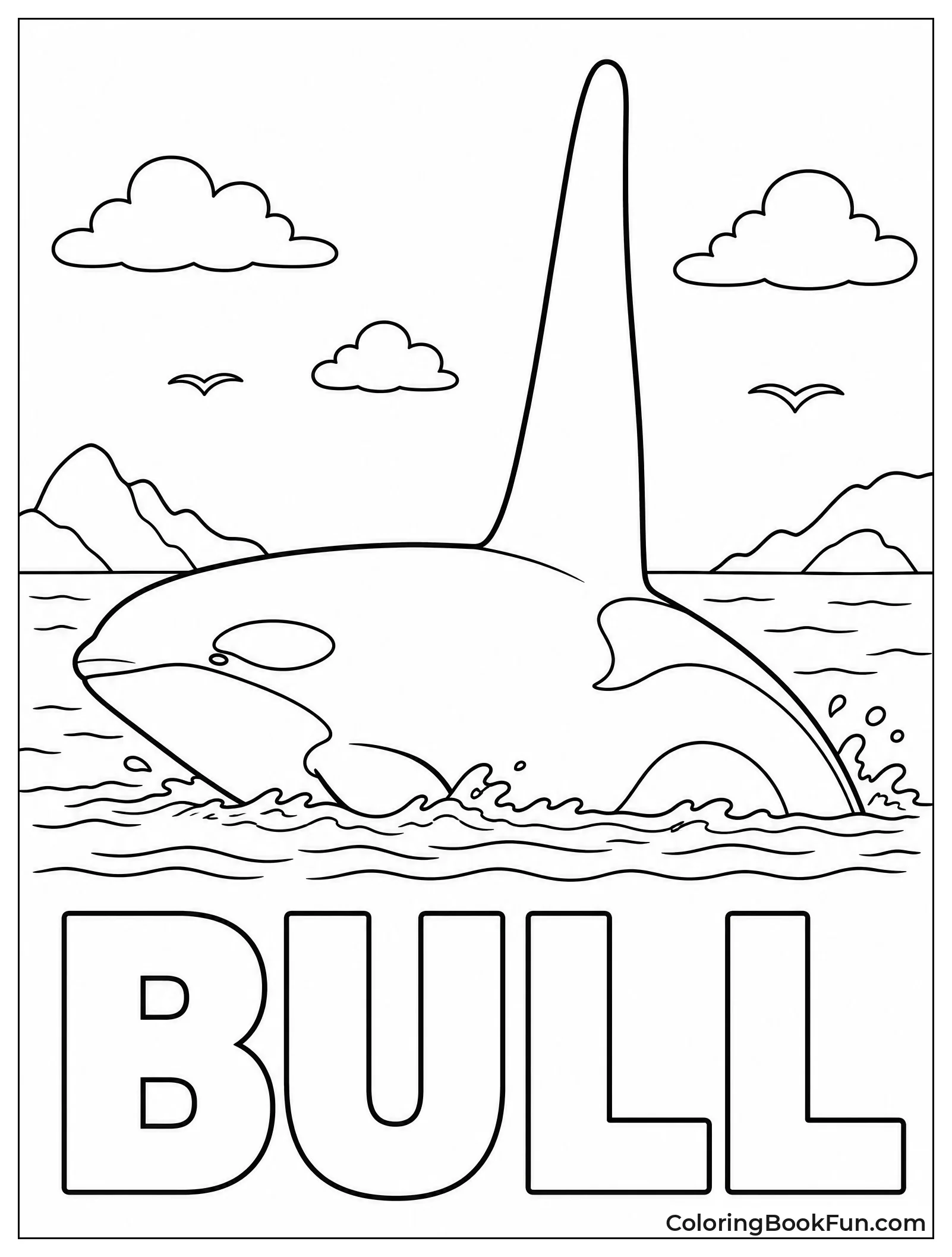 Majestic Orca with Tall Fin