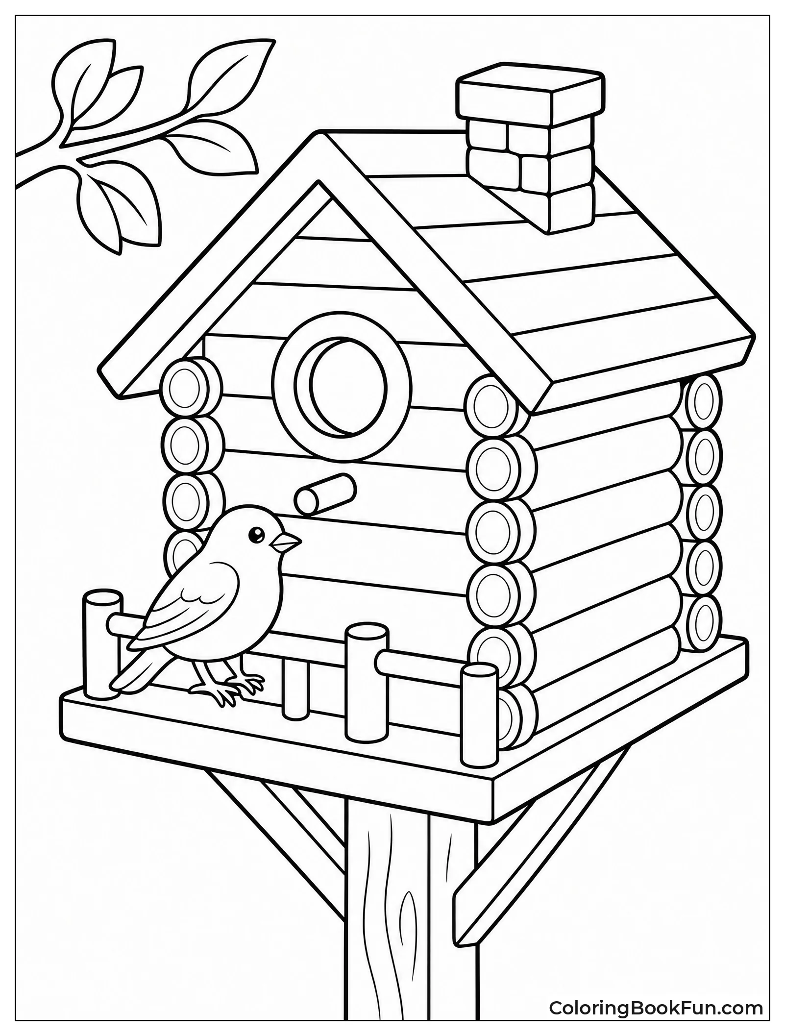 Birdhouse Shaped Like Cabin