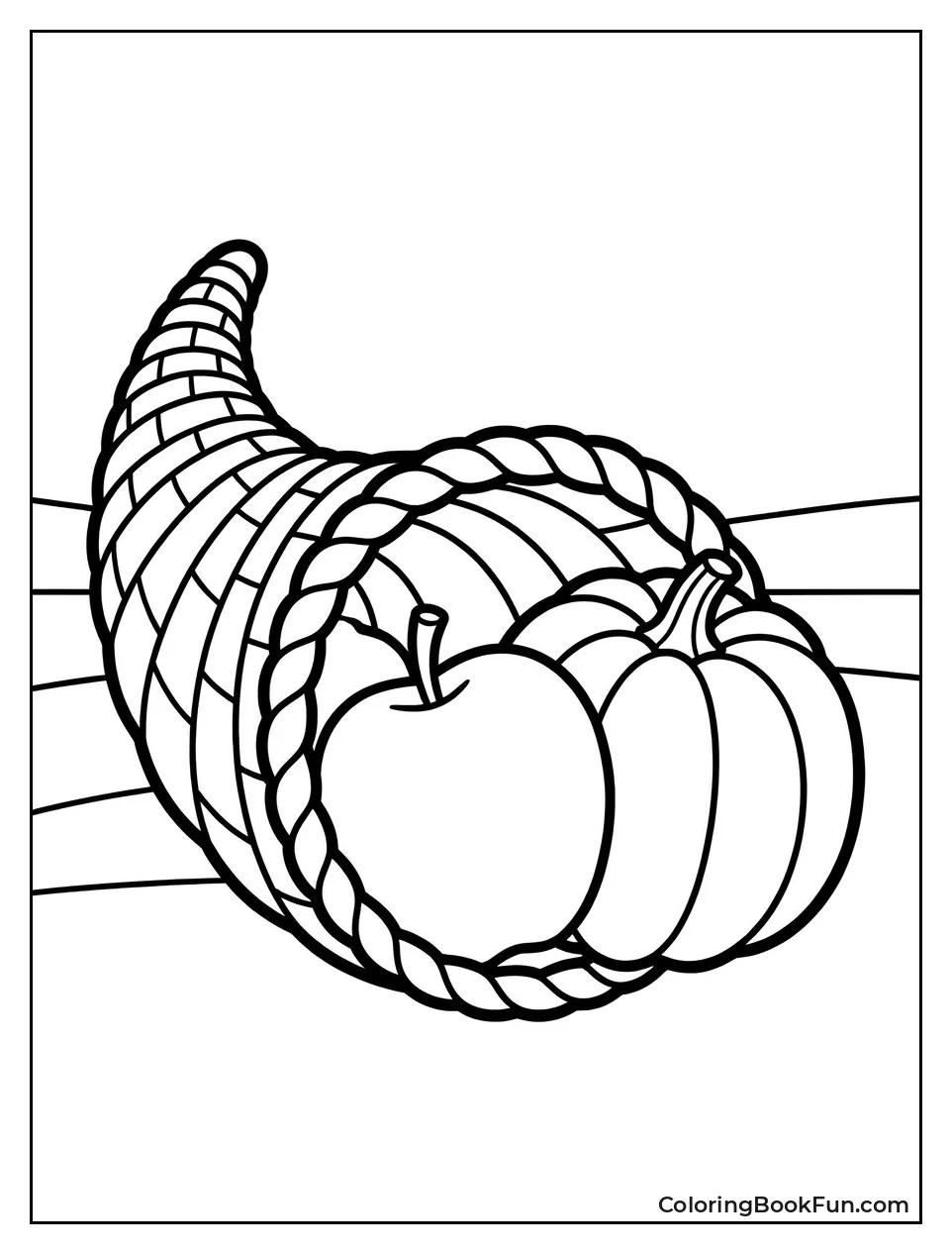 Thick Line Cornucopia for Toddlers