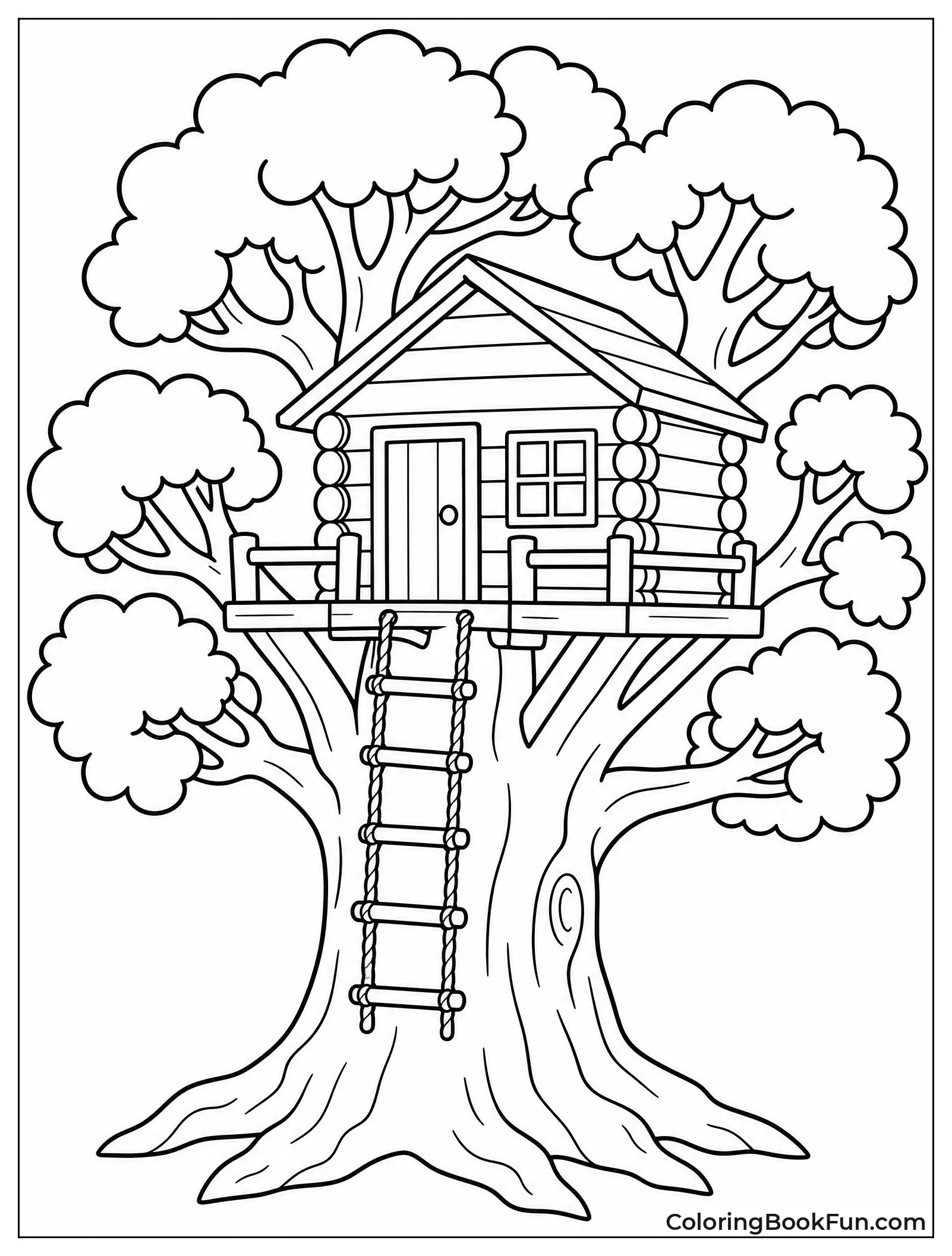 Cabin High in Tree Branches