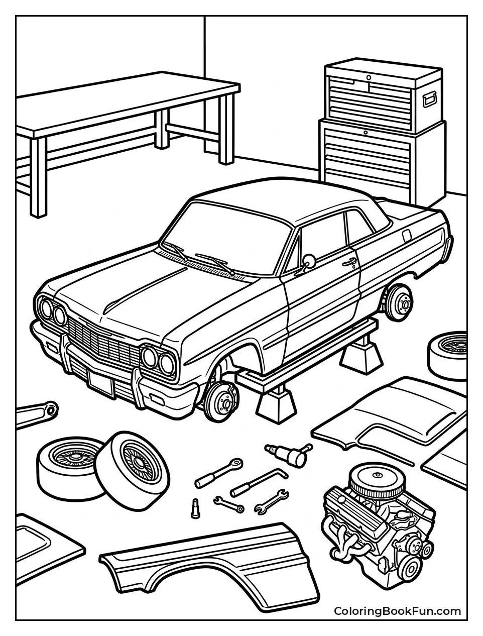 Lowrider Gets Built in Garage