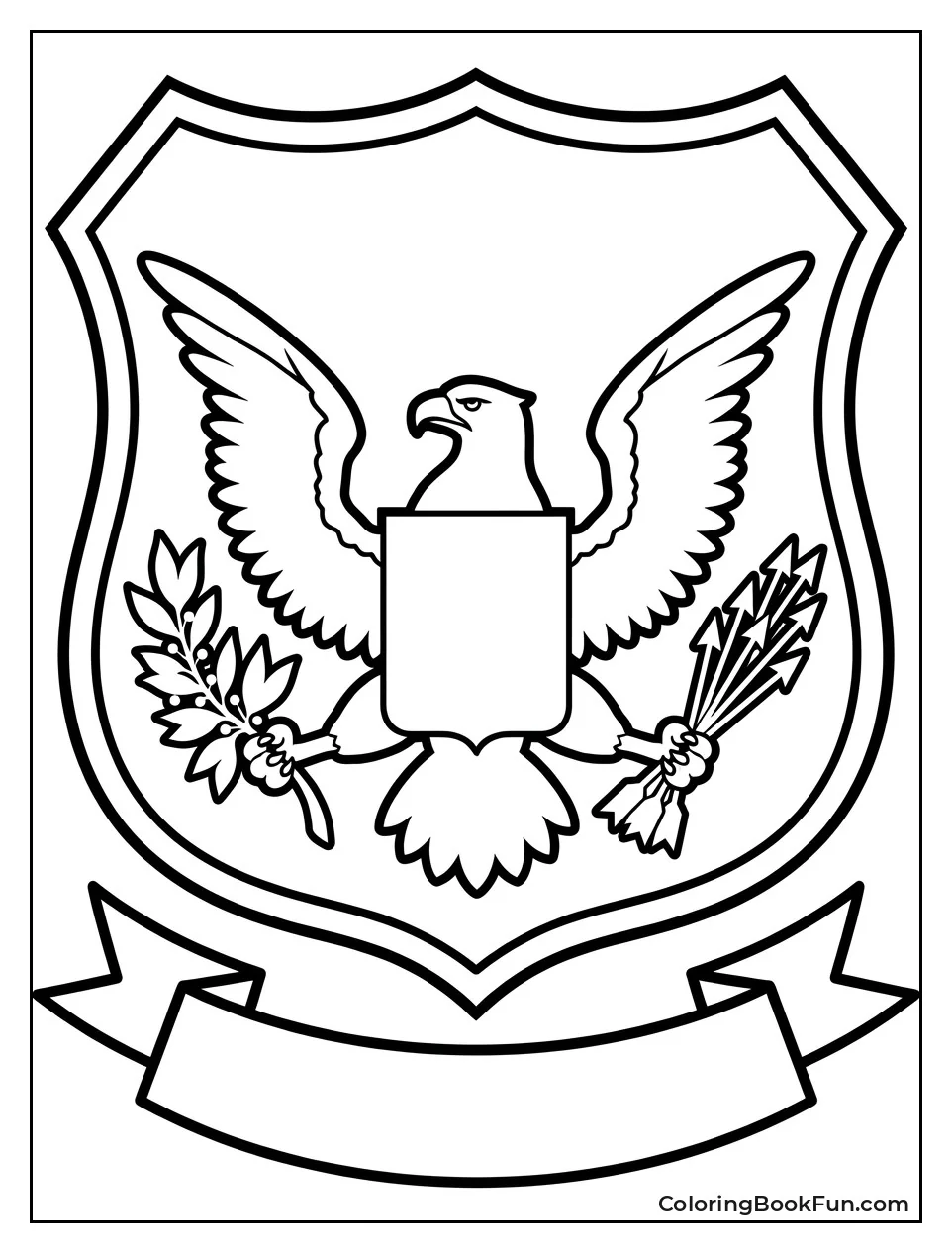 Decorative Eagle Shield Design