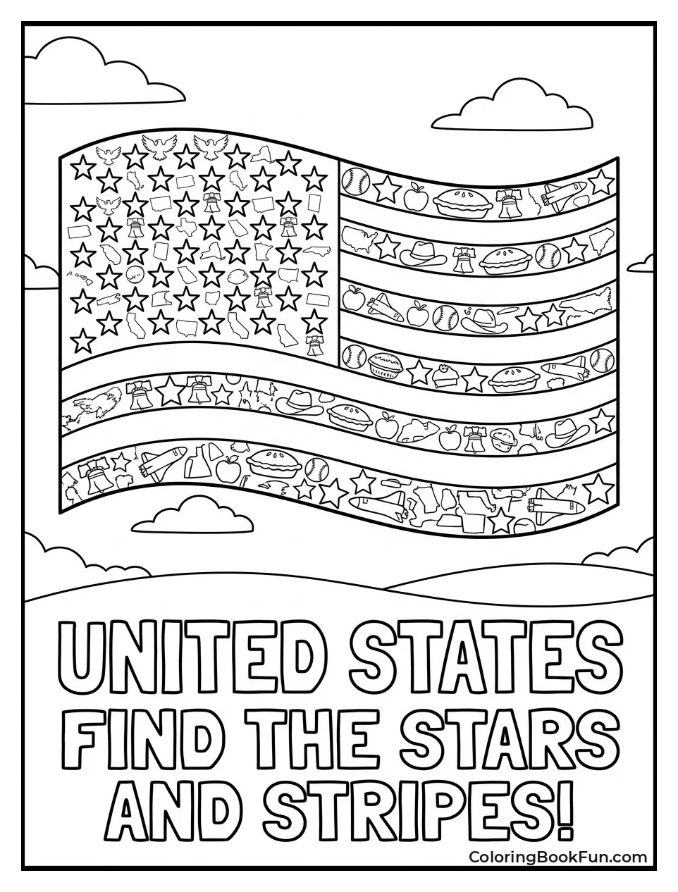 Hidden Stars in American Flag