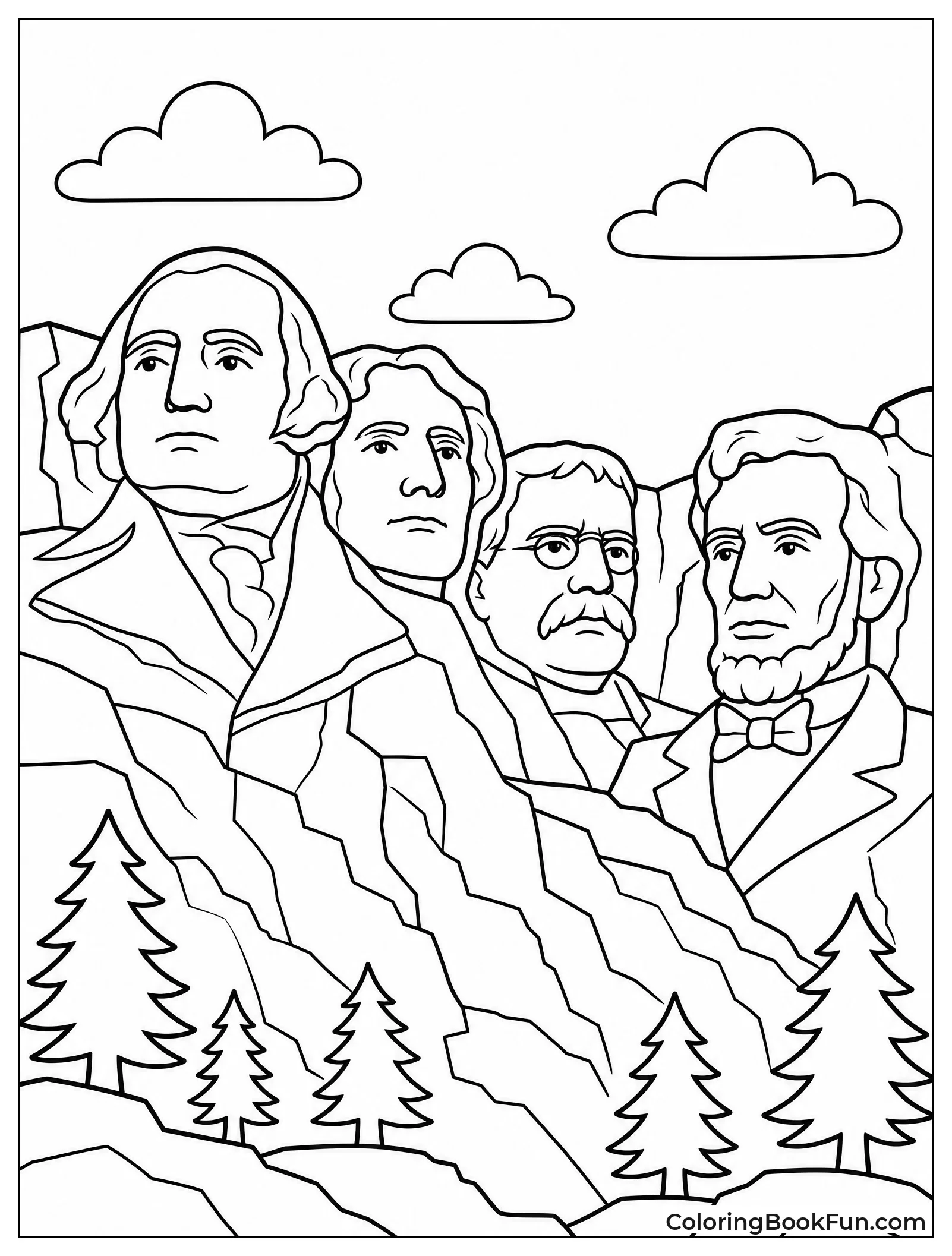Mount Rushmore Presidents Carved in Stone