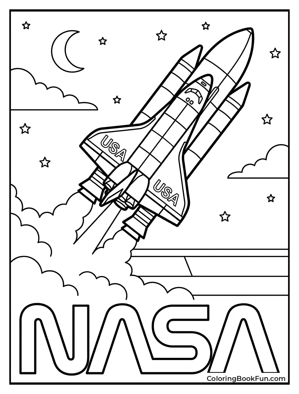 Space Shuttle Launching into Space